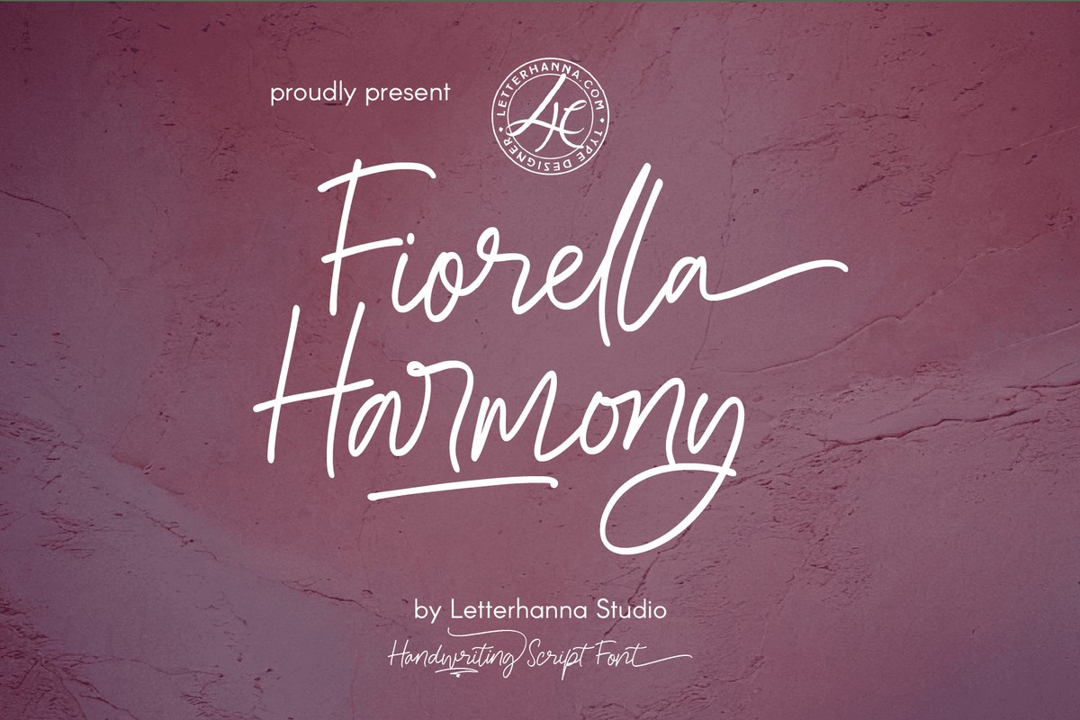 Beispiel einer Fiorella Harmony-Schriftart