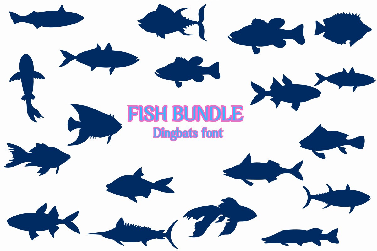 Beispiel einer Fish Bundle Regular-Schriftart