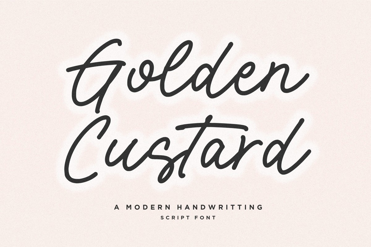 Beispiel einer Golden Custard Regular-Schriftart