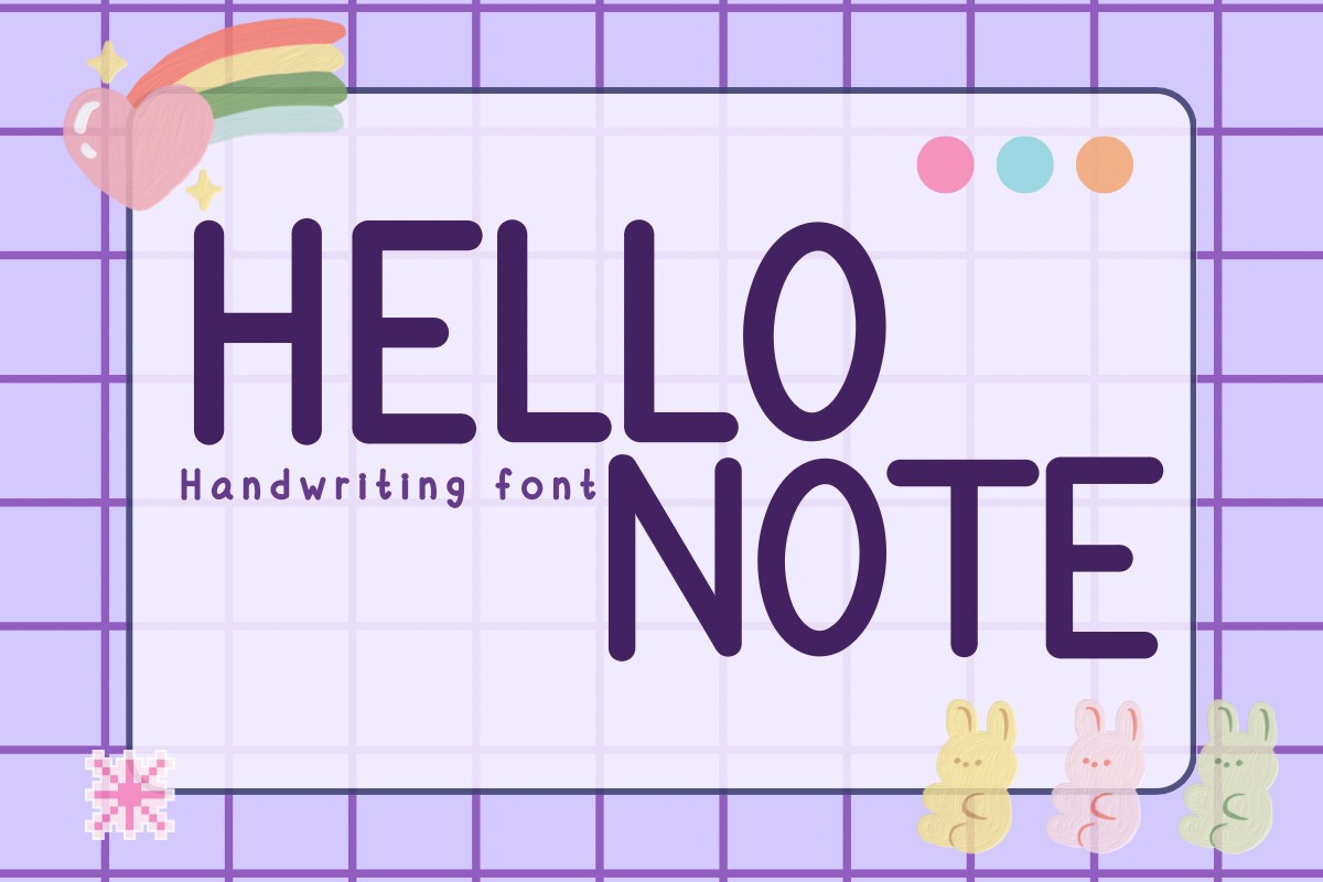 Beispiel einer Hello Note-Schriftart