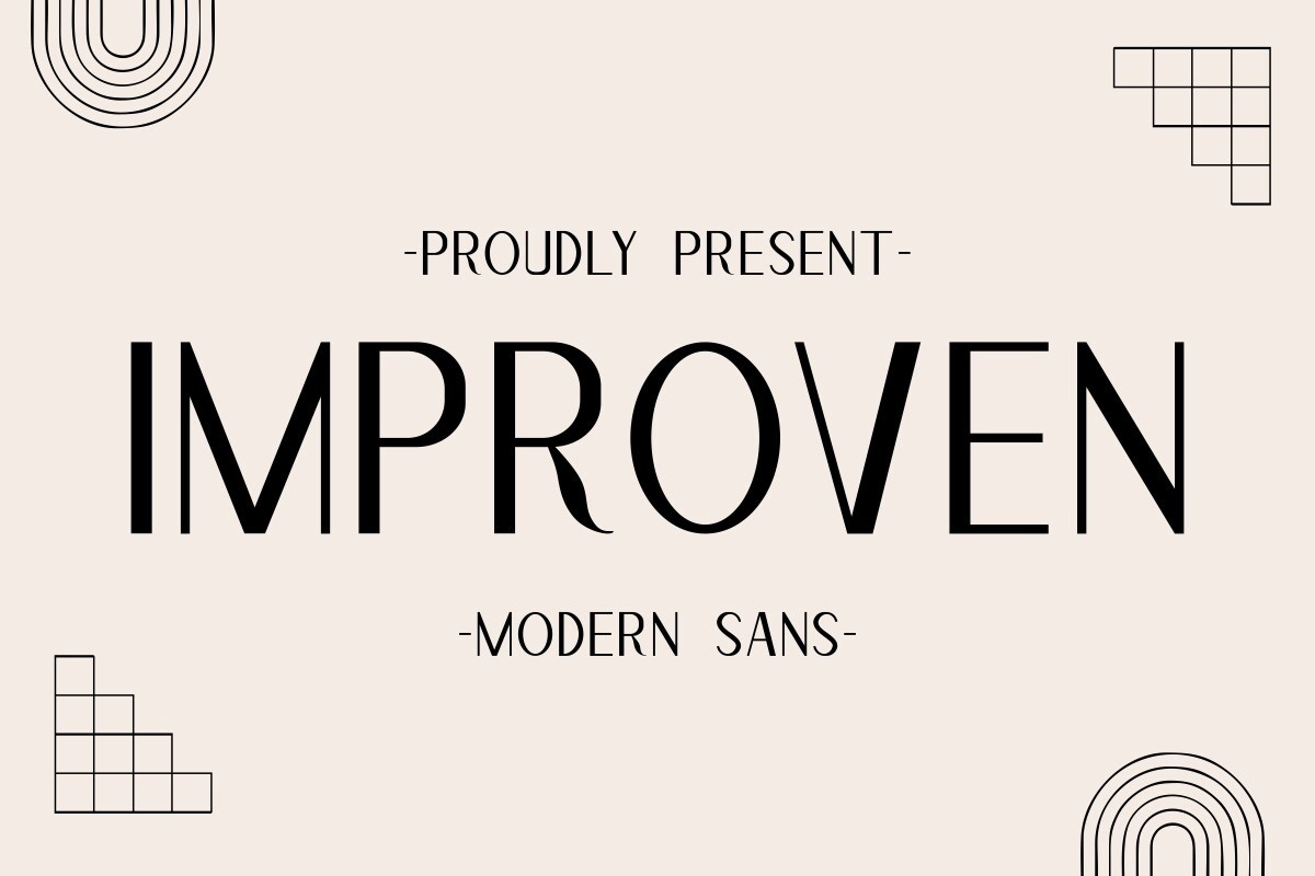 Beispiel einer Improven Regular-Schriftart