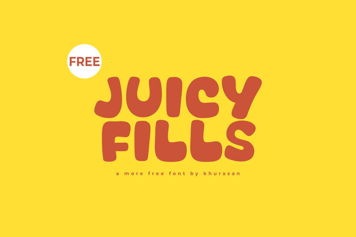 Beispiel einer Juicy Fills-Schriftart