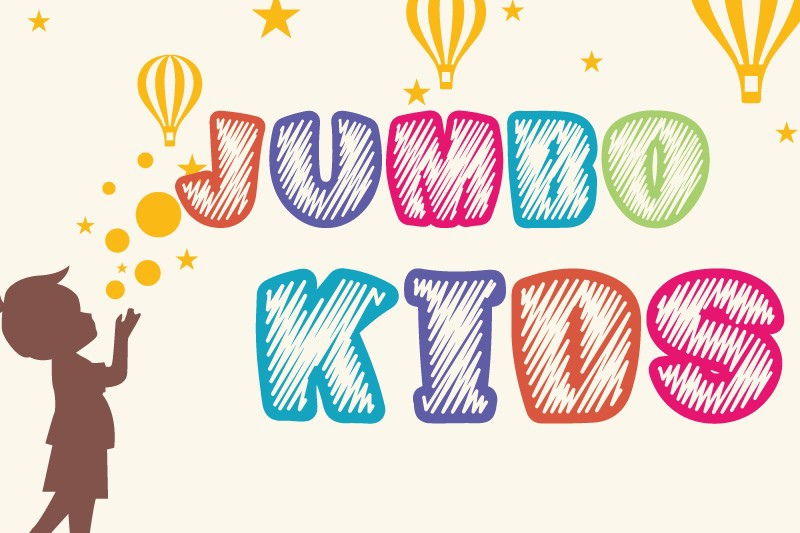 Beispiel einer Jumbo Kids Regular-Schriftart