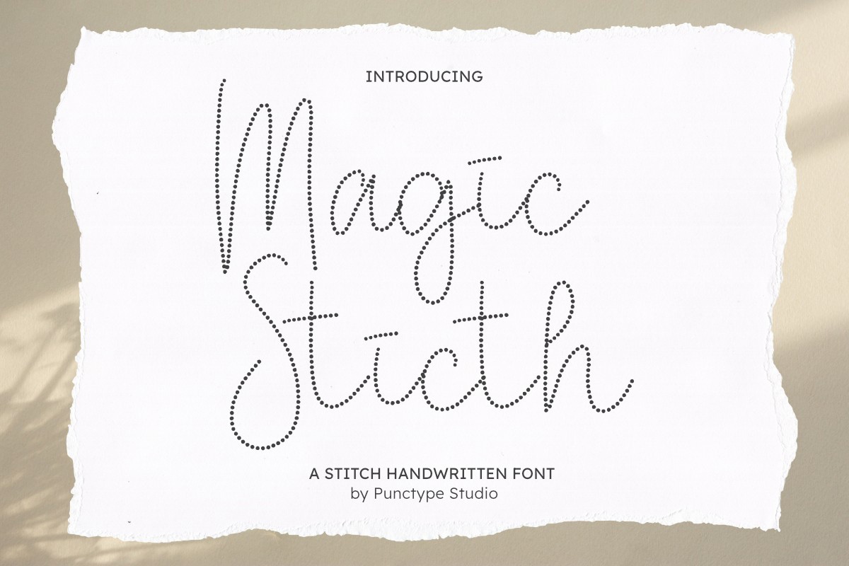 Beispiel einer Magic Stitch-Schriftart