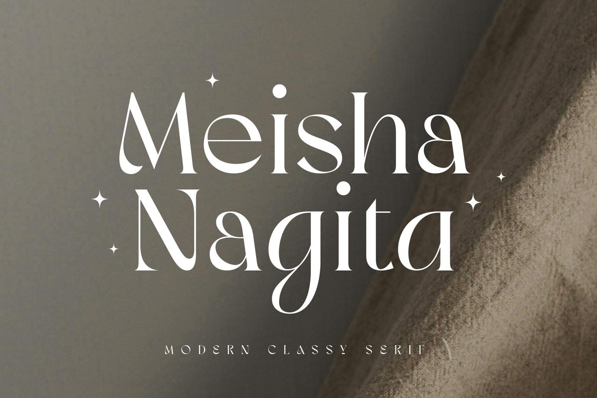 Beispiel einer Meisha Nagita Regular-Schriftart