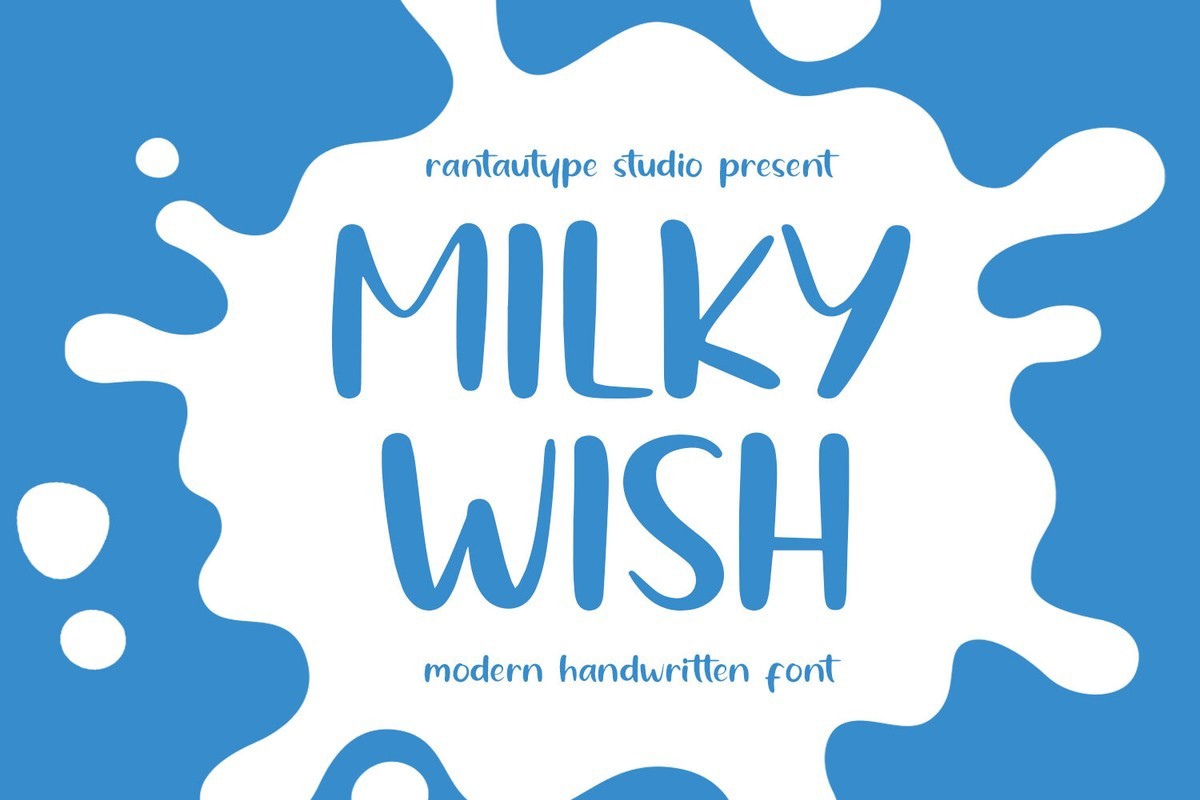 Beispiel einer Milky Wish Regular-Schriftart