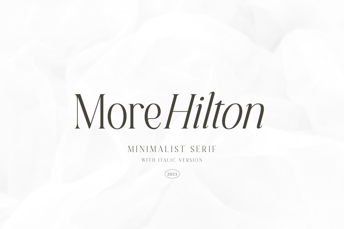 Beispiel einer More Hilton Regular-Schriftart