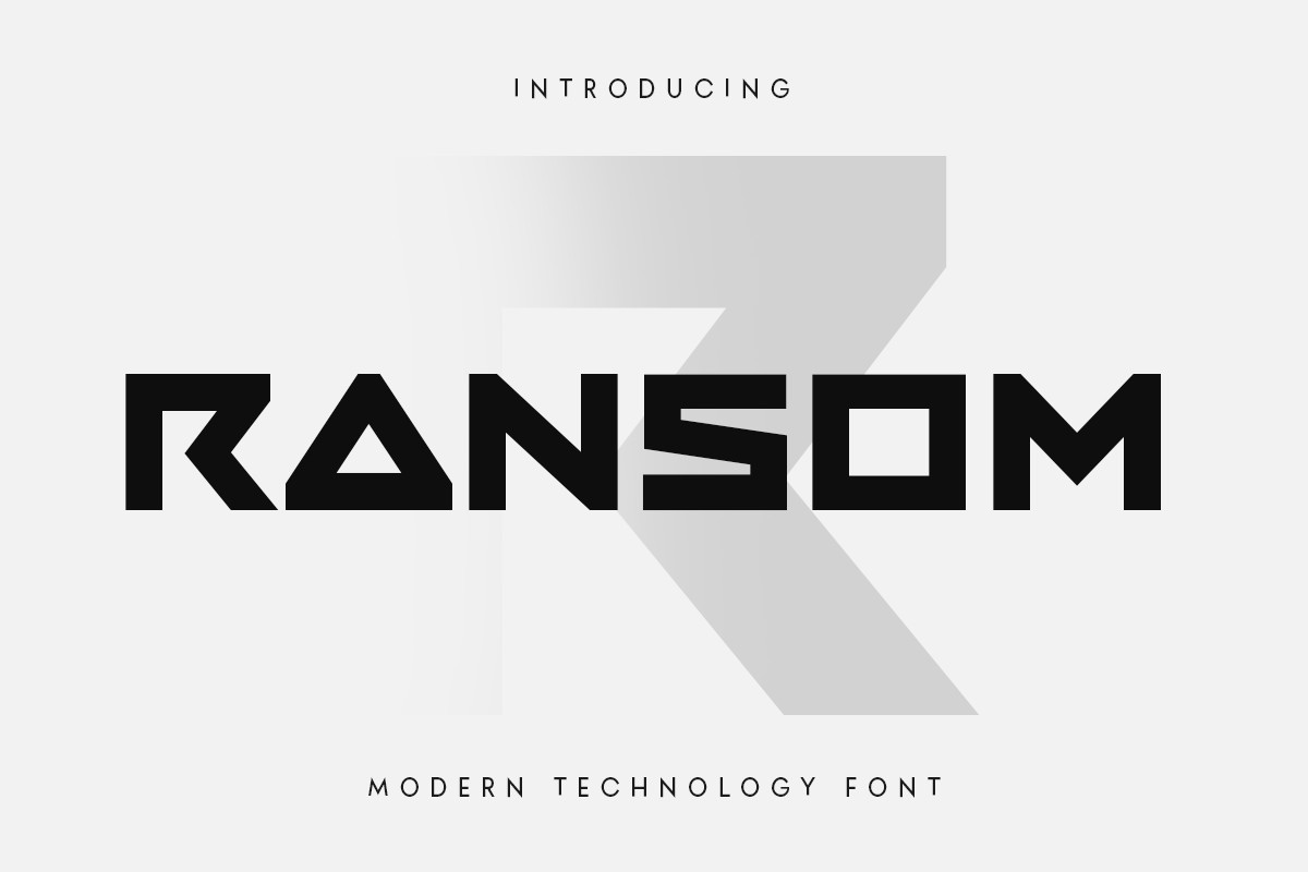 Beispiel einer Ransom Regular-Schriftart