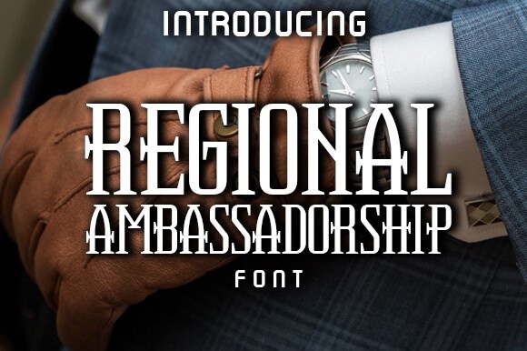 Beispiel einer Regional Ambassadorship Regular-Schriftart