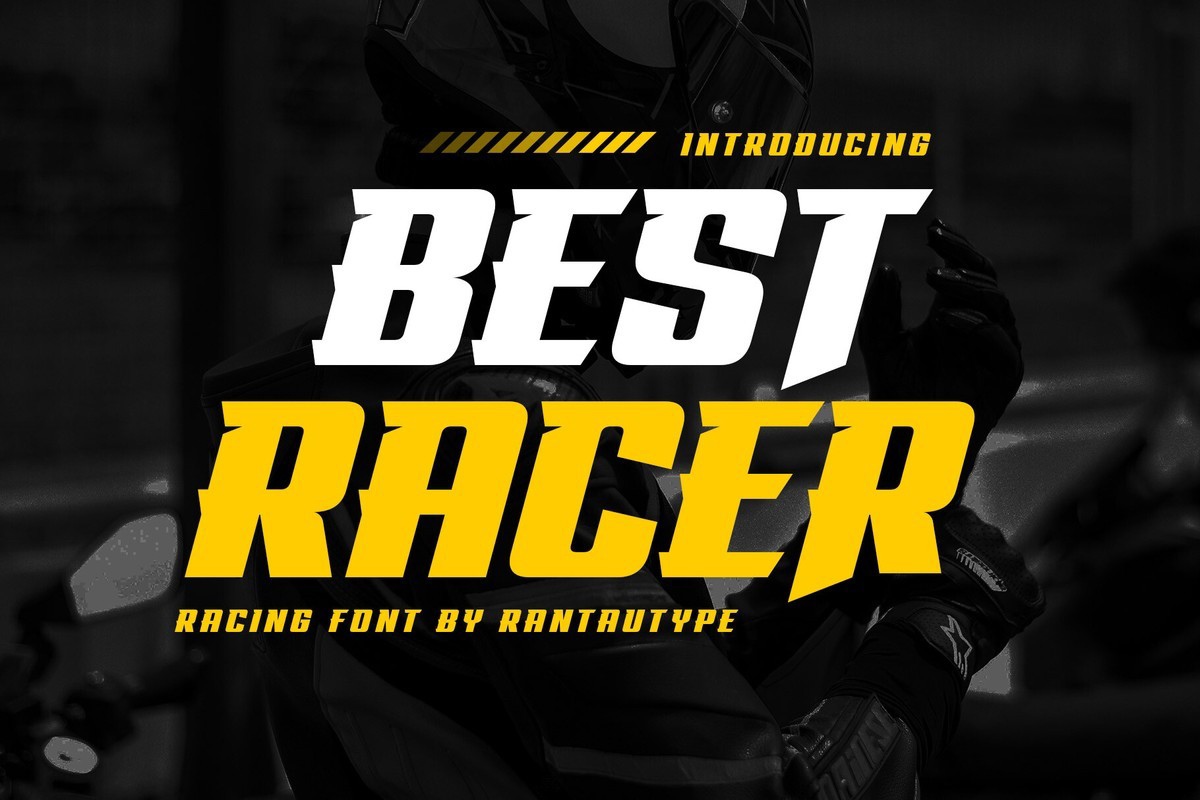 Beispiel einer Best Racer Regular-Schriftart