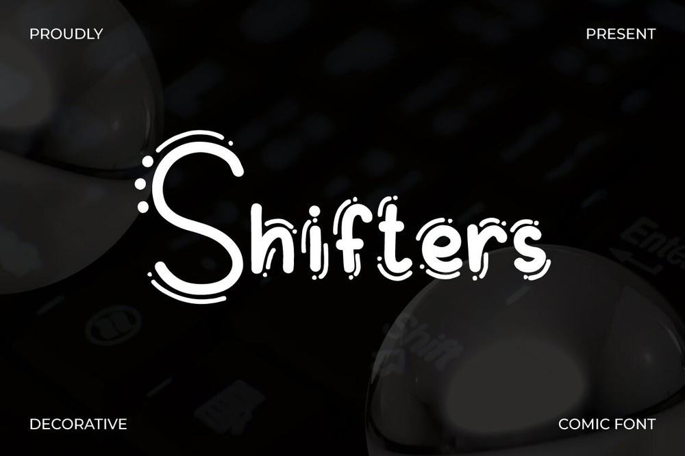 Beispiel einer Shifters-Schriftart