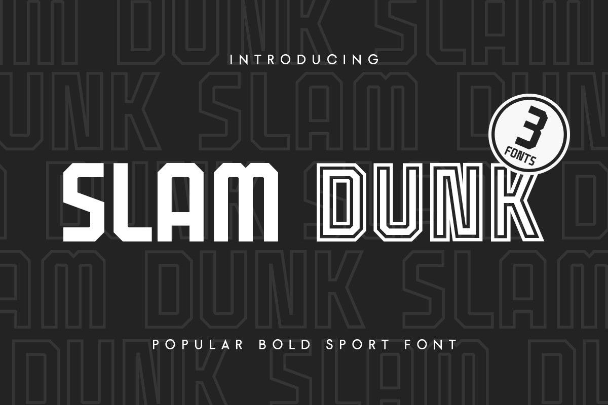 Beispiel einer Slam Dunk-Schriftart