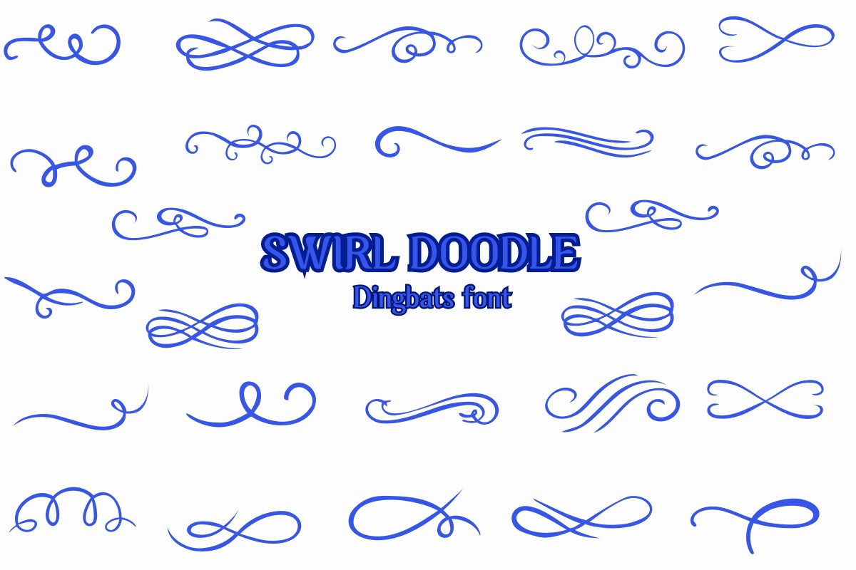 Beispiel einer Swirl Doodle-Schriftart