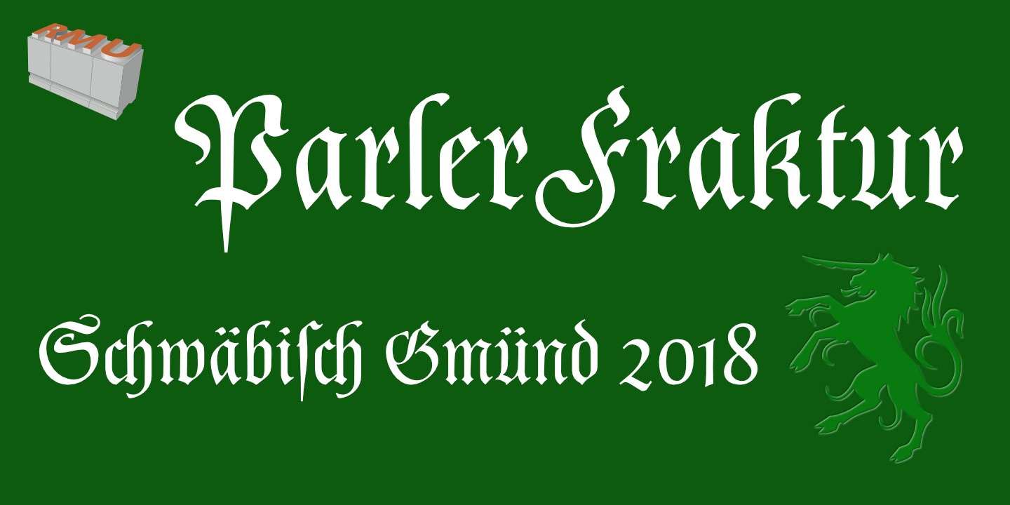 Beispiel einer Parler Fraktur-Schriftart