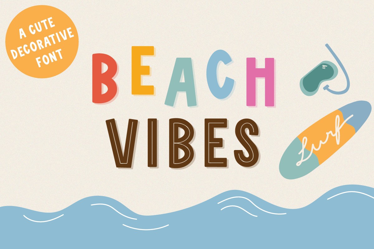 Beispiel einer Beach Vibes Regular-Schriftart