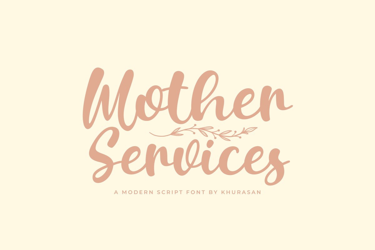 Beispiel einer Mother Services-Schriftart