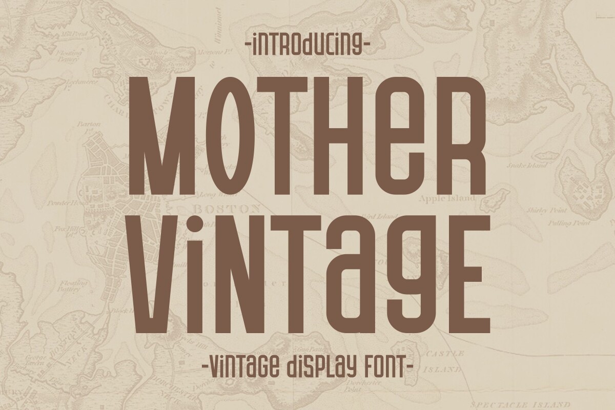 Beispiel einer Mother Vintage-Schriftart