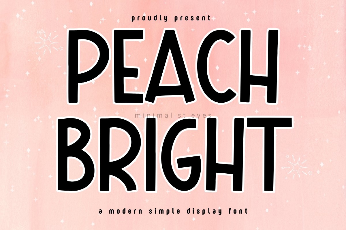 Beispiel einer Peach Bright-Schriftart