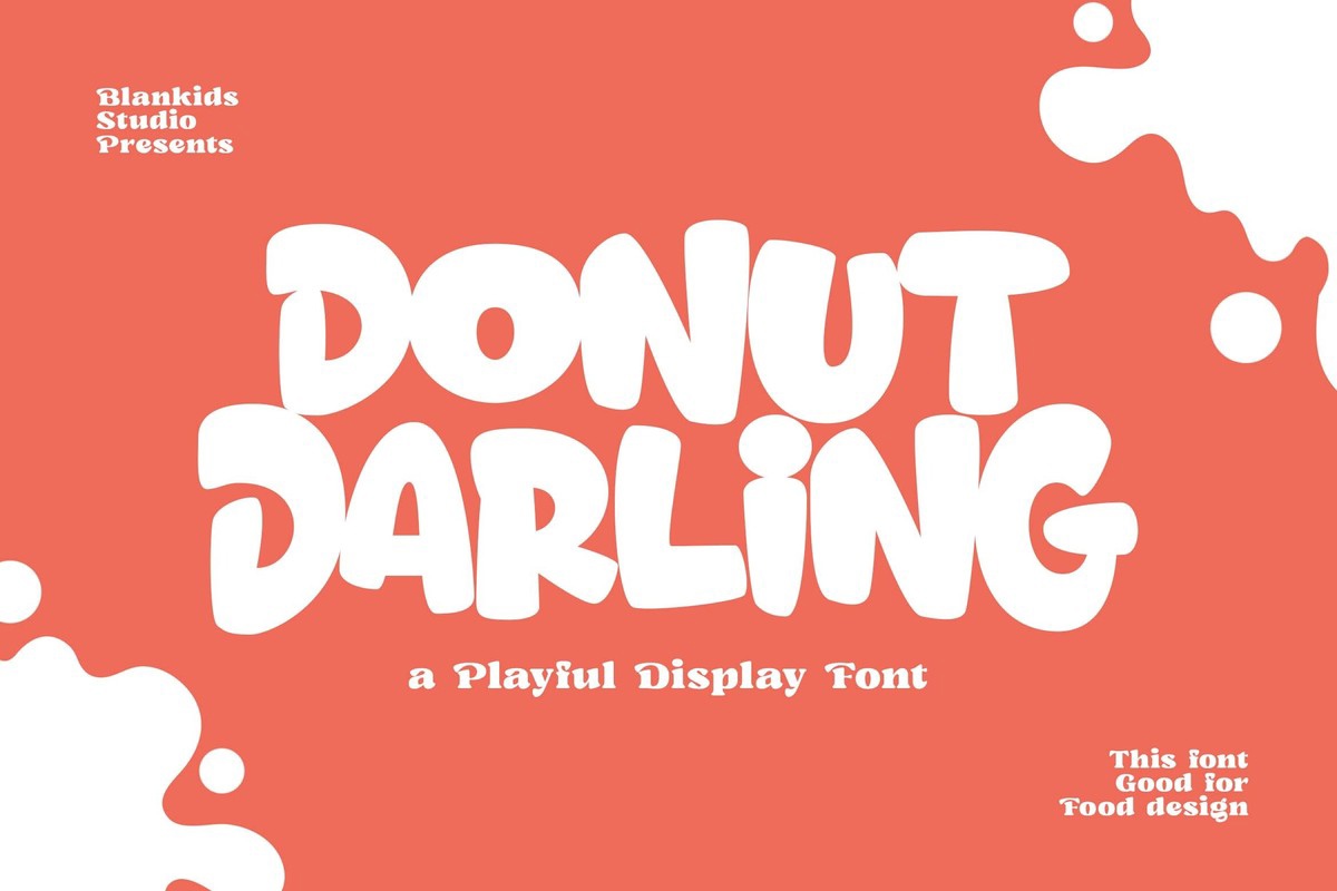 Beispiel einer Donut Darling-Schriftart