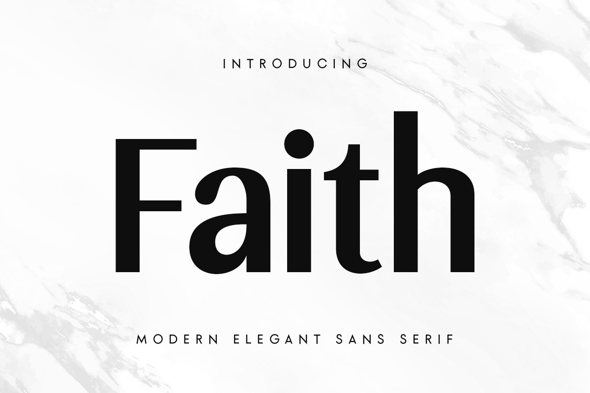 Beispiel einer Faith-Schriftart