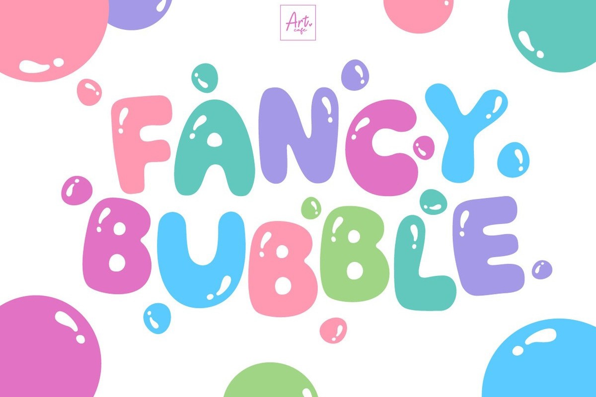 Beispiel einer Fancy Bubble-Schriftart