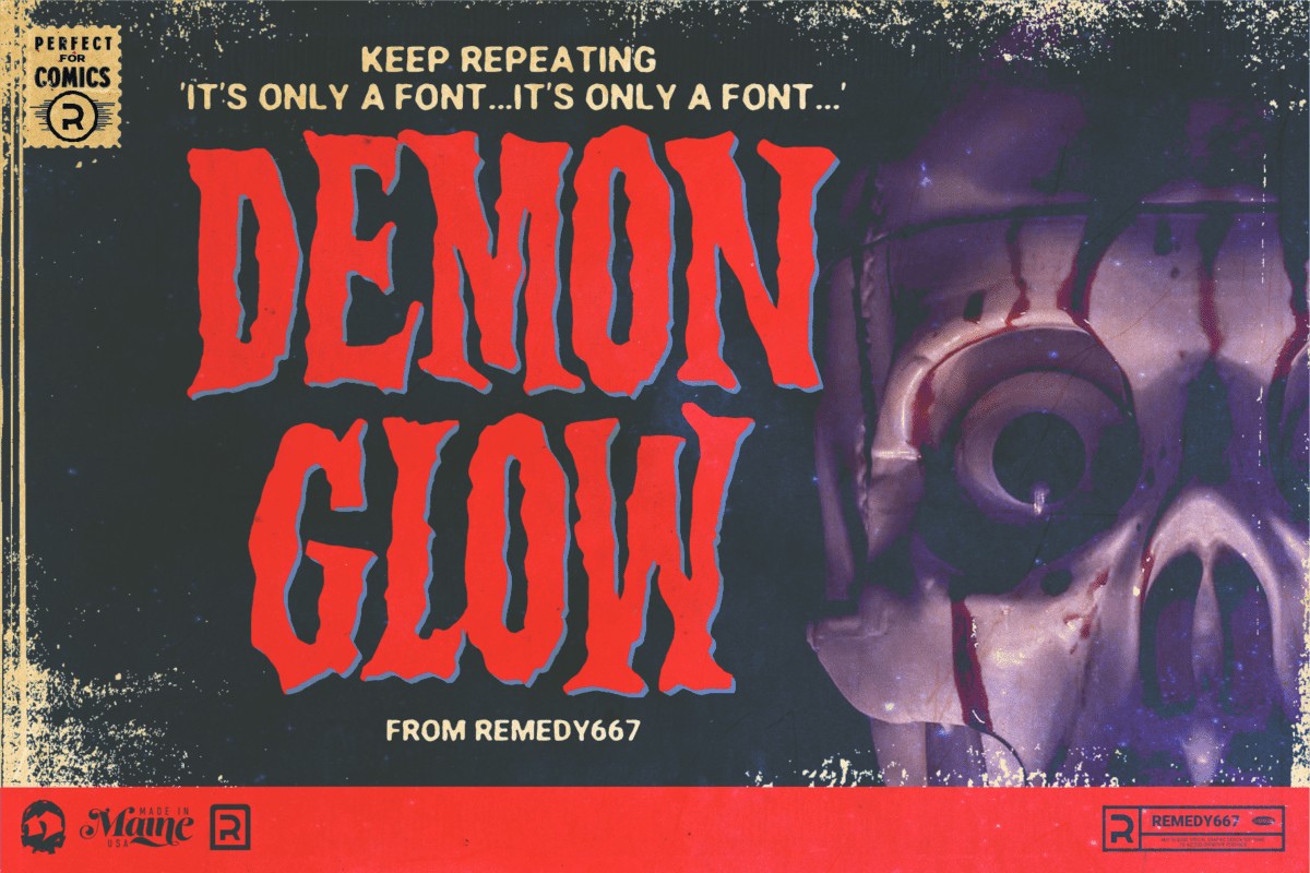 Beispiel einer Demon Glow-Schriftart