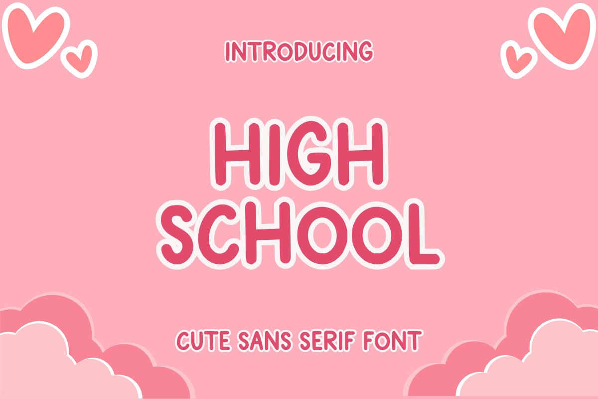 Beispiel einer HighSchool-Schriftart