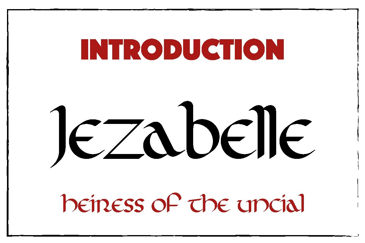 Beispiel einer Jezabelle-Schriftart