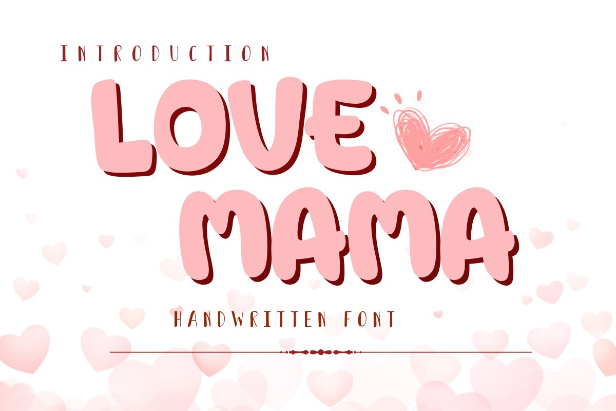 Beispiel einer Love Mama-Schriftart