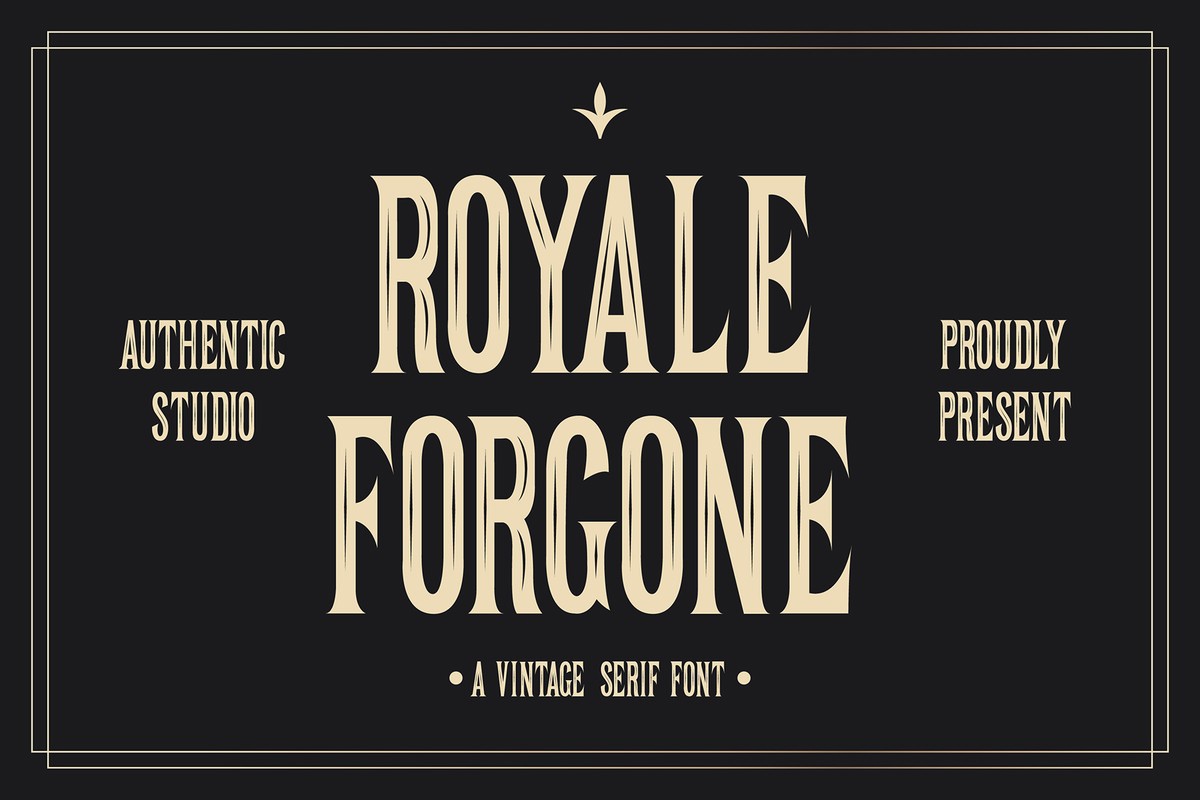 Beispiel einer Royale Forgone-Schriftart