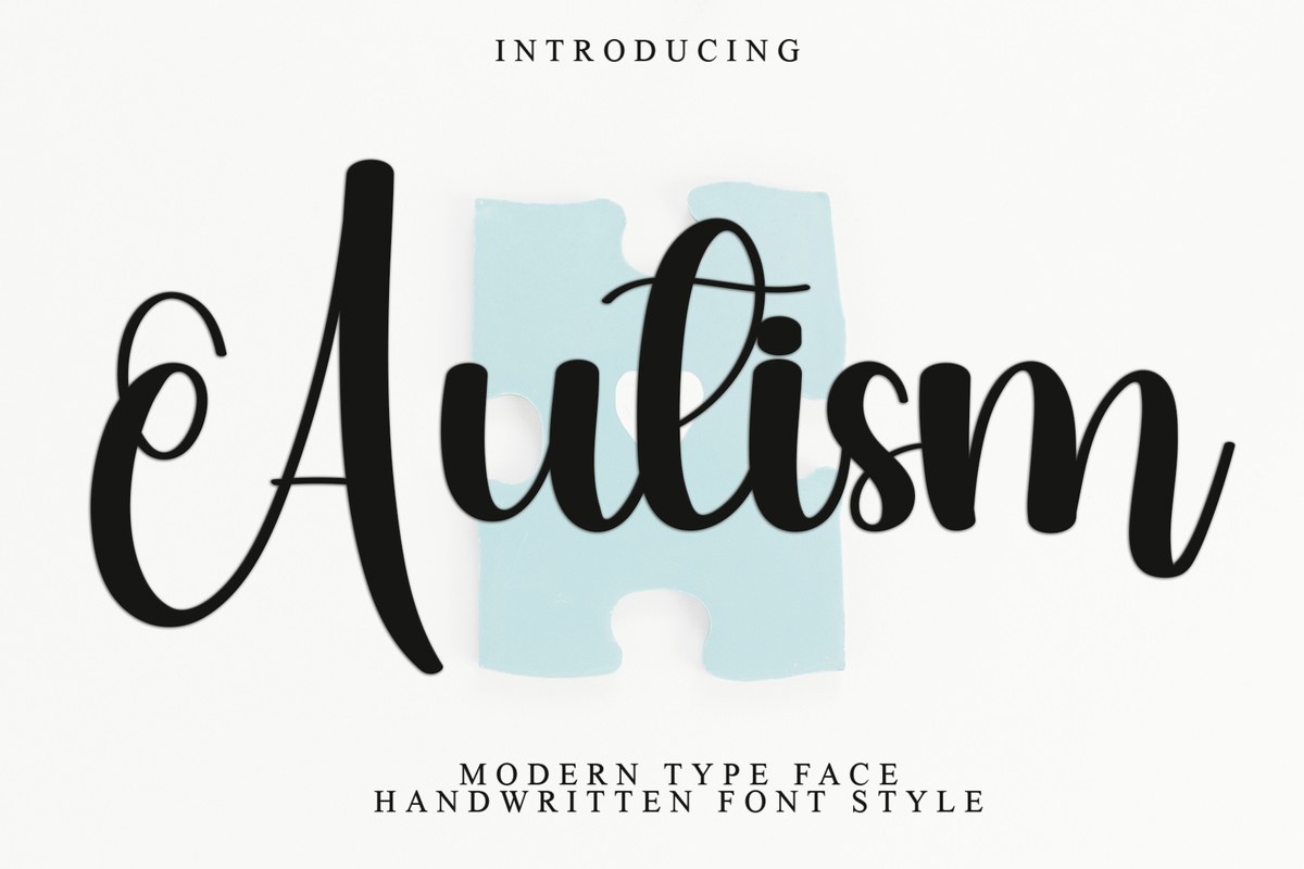 Beispiel einer Autism Awareness-Schriftart