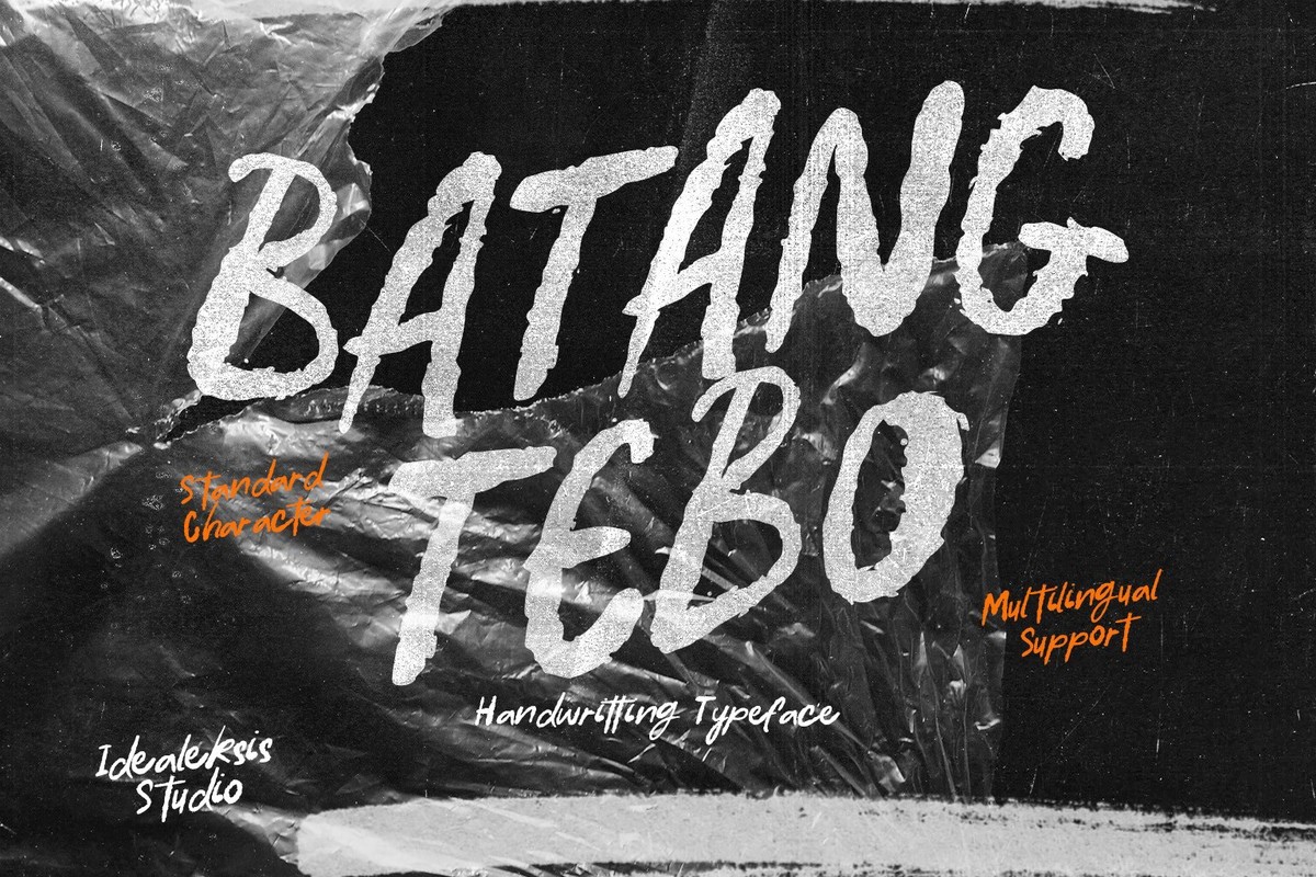 Beispiel einer Batang Tebo-Schriftart