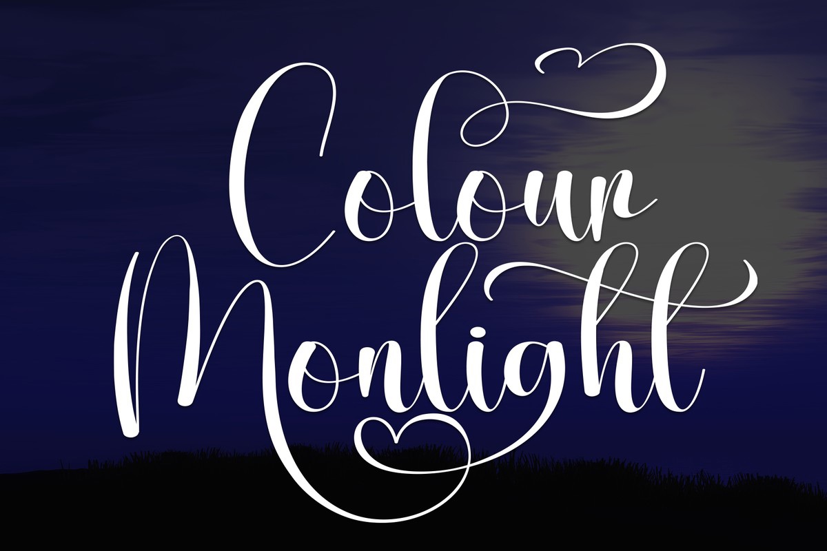 Beispiel einer Colour Monlight-Schriftart