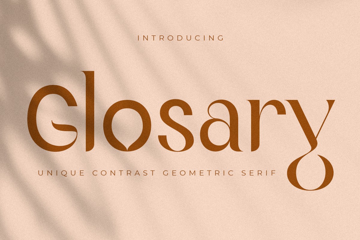 Beispiel einer Glosary-Schriftart