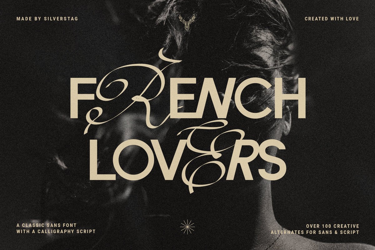 Beispiel einer French Lovers-Schriftart