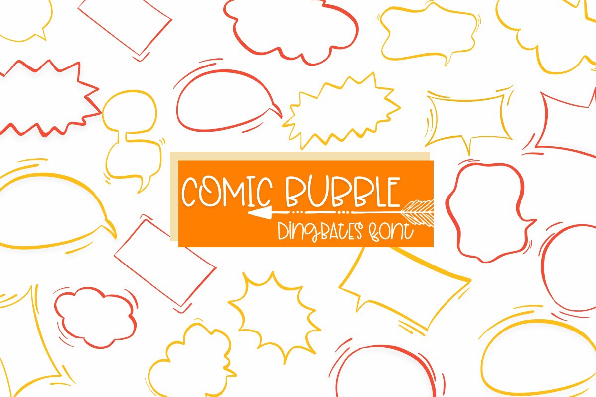 Beispiel einer Comic Bubble-Schriftart