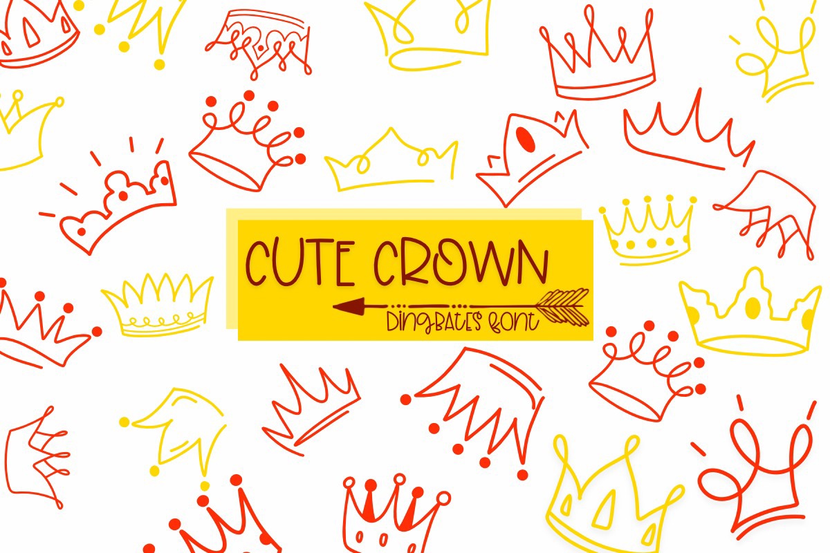 Beispiel einer Cute Crown-Schriftart