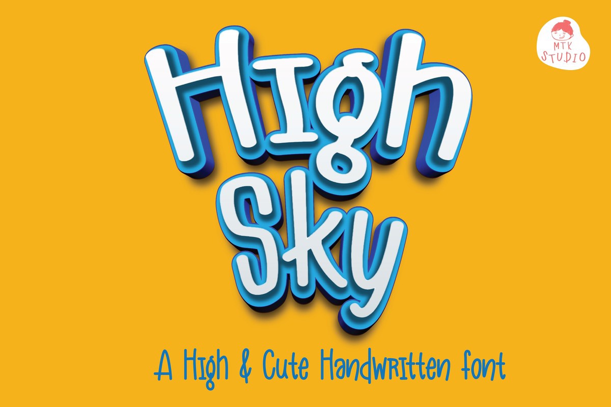 Beispiel einer Highsky Regular-Schriftart