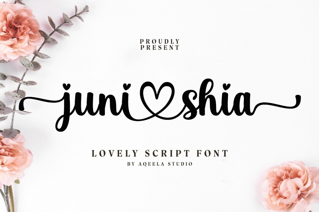 Beispiel einer Juni Shia-Schriftart