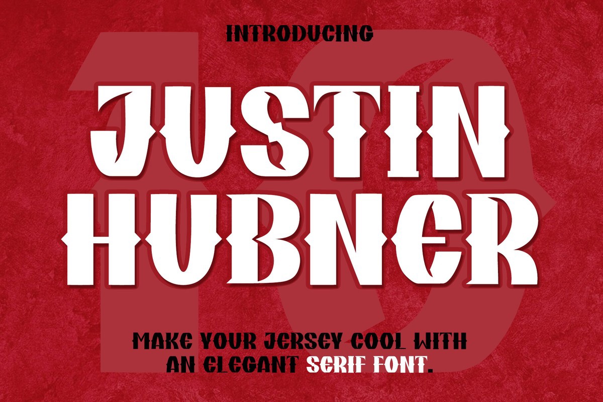 Beispiel einer Justin Hubner-Schriftart