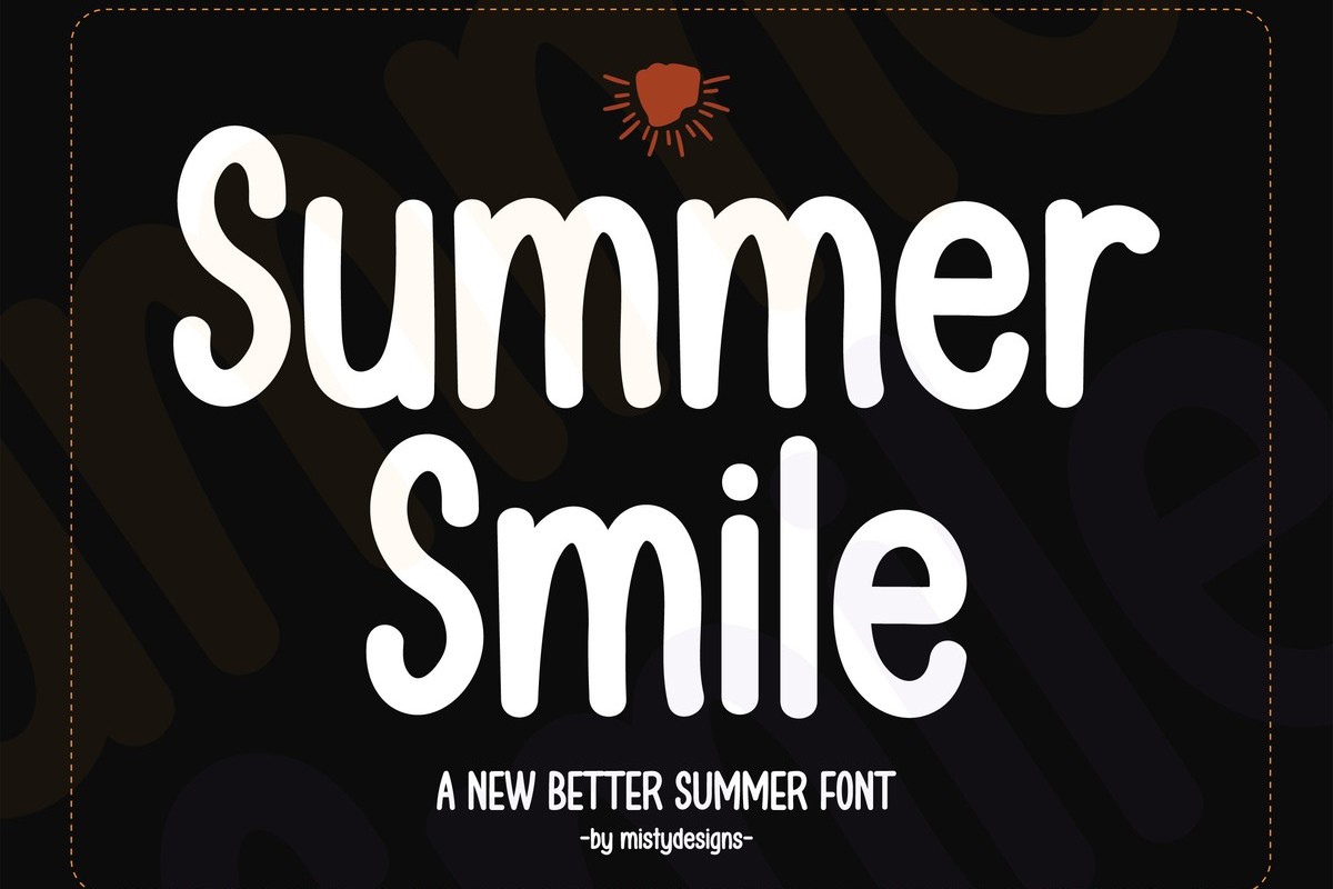 Beispiel einer Summer Smile-Schriftart