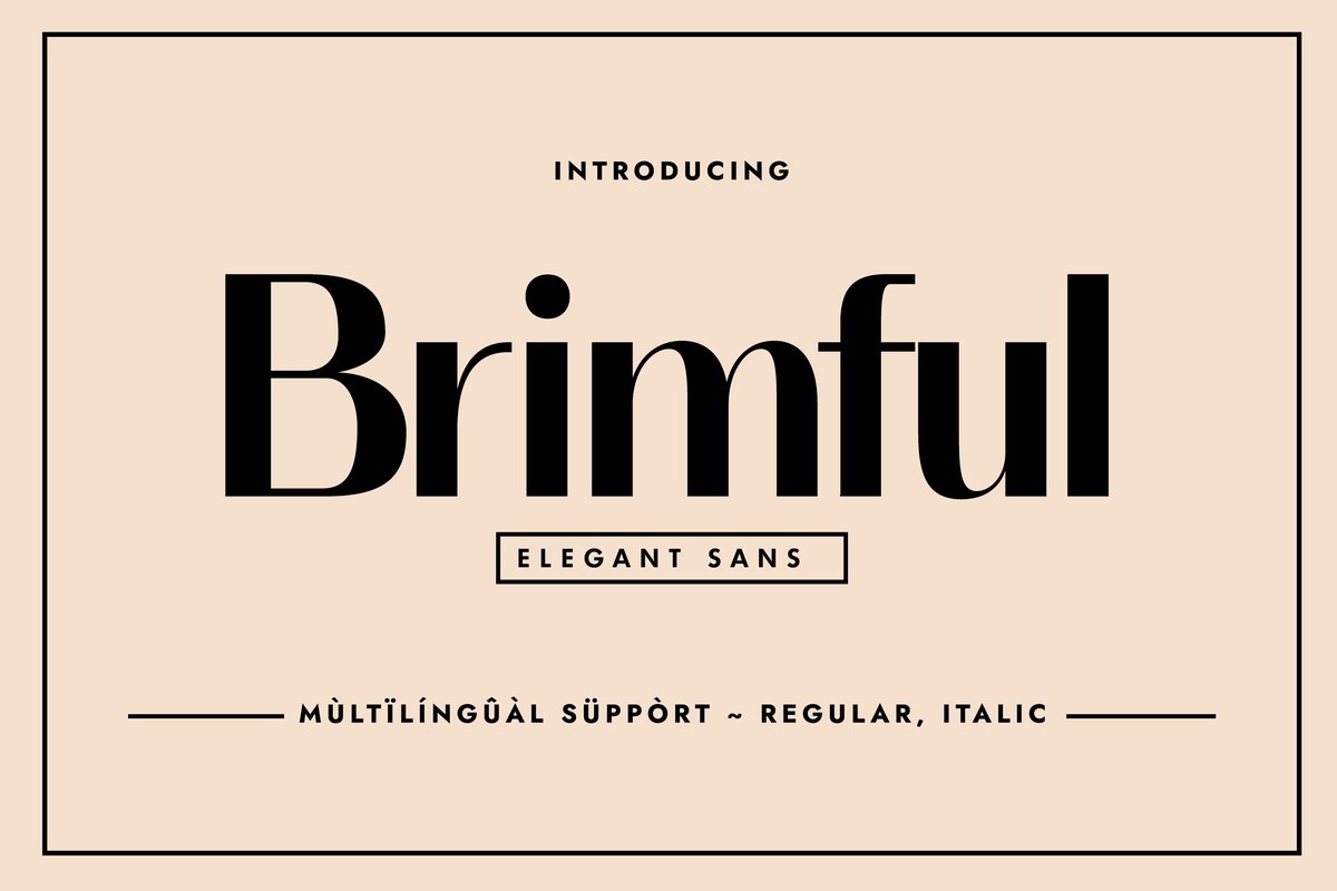 Beispiel einer Brimful-Schriftart