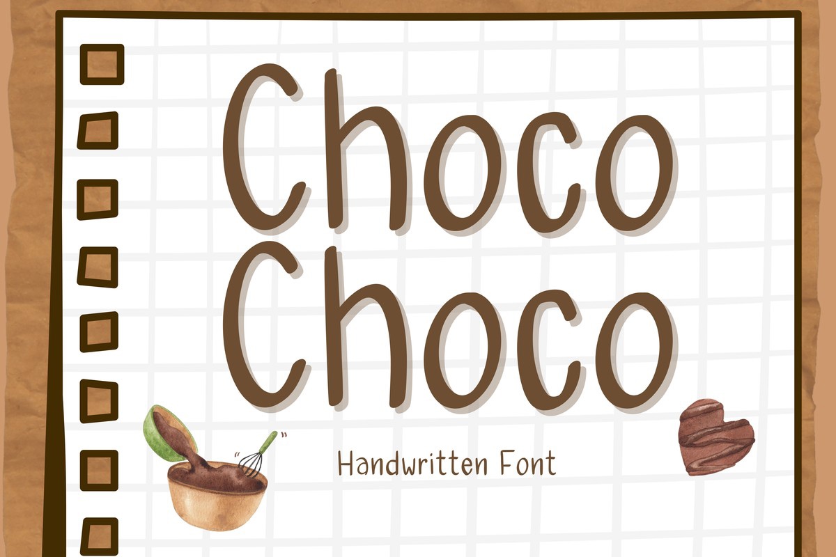 Beispiel einer Choco Choco-Schriftart