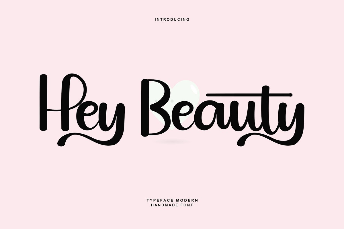 Beispiel einer Hey Beauty-Schriftart