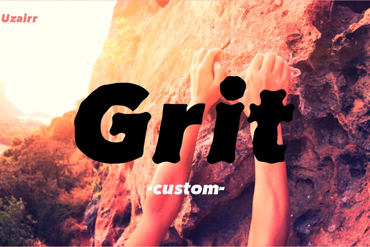 Beispiel einer Uzairr Grit-Schriftart