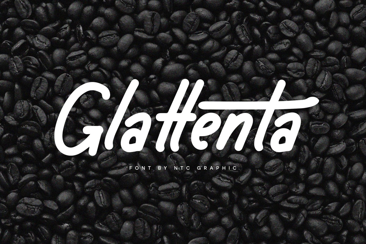 Beispiel einer Glattenta-Schriftart