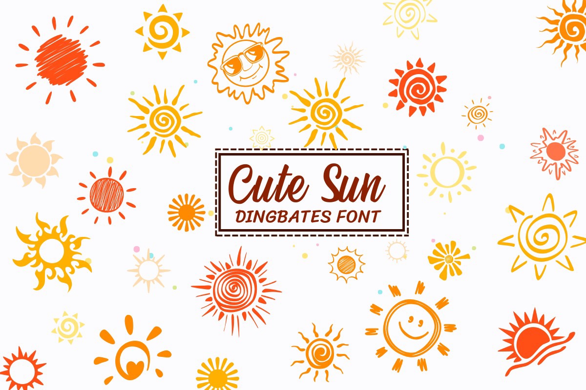 Beispiel einer Cute Sun-Schriftart