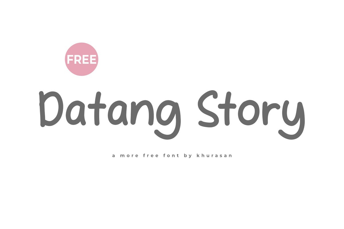 Beispiel einer Datang Story-Schriftart