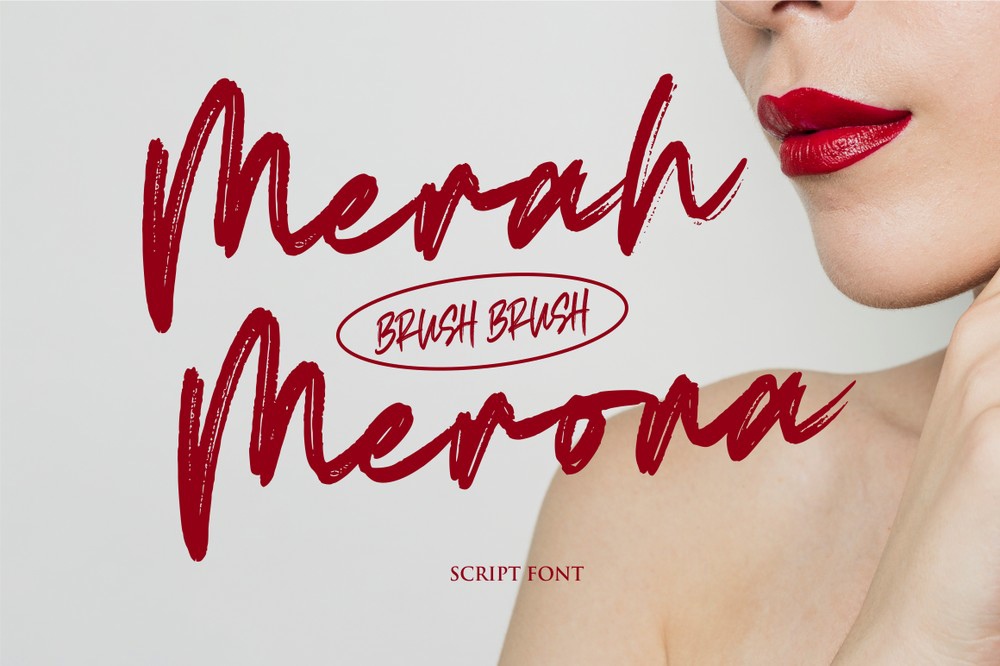 Beispiel einer Merah Merona-Schriftart