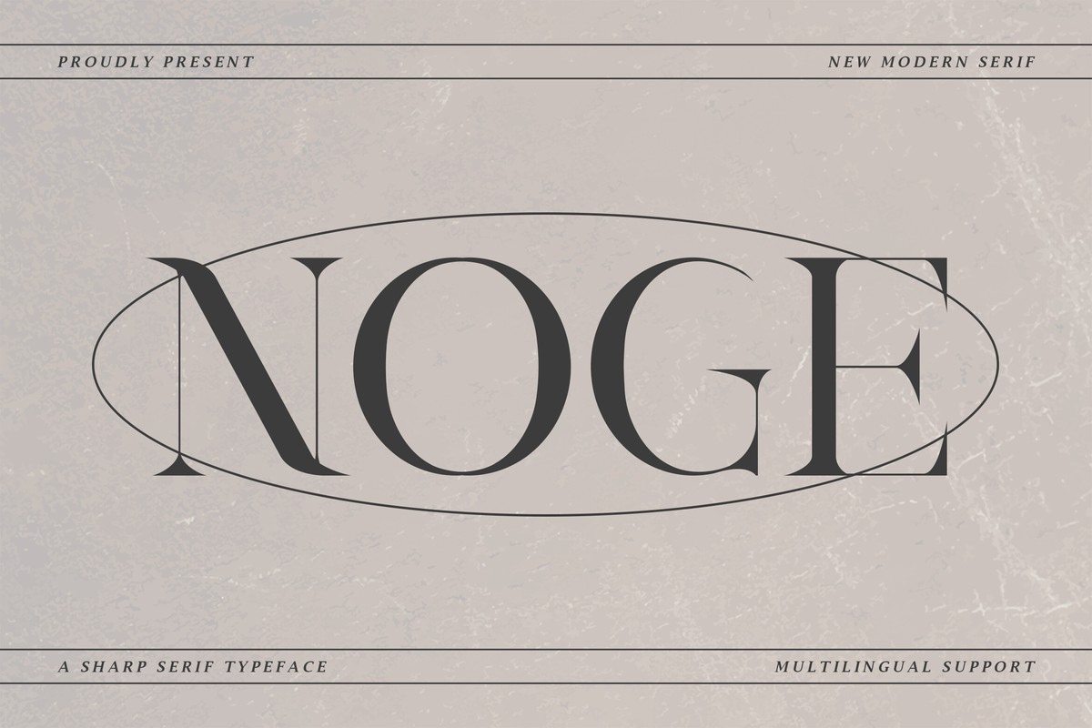 Beispiel einer Noge Regular-Schriftart